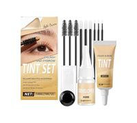 Lash Tint Kit, Brow Coloring Set, Instant Aid with Long Lasting Volume, Black Tool with Fast Apply, 0.87x2.95inches Beauty Product, Handy Cosmetic Accessory for Home Salon Travel Daily Office Party