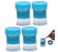 Lash Tweezer Cleaner, 4pcs 25ml Eyelash Extensions Tweezer Cleanser with Sponge Ball, Nail Tool Cleaning Supplies