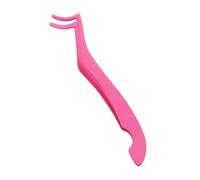 Lash Tweezers for False Eyelash Professional Lash Applicator Tool with Crescent Curved Tip & Dovetail End Ergonomic Stainless Steel Lash Extension Tweezers Salon and Daily Makeup (Pink)