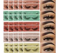 Lash Wholesale False Eyelashes 3D Mink Eyelash 10 Pairs 5 Styles Fluffy Fake Lashes Bulk with Individual Case