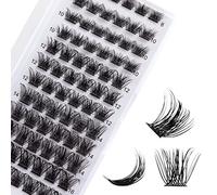 Lashes Cluster 72 Pcs Individual Lashes D Curl 8-16 mm Length, DIY Eyelash Extension False Lashes Soft Fluffy Cluster Eyelas (MIX-1)