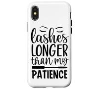 Lashes Longer Than My Patience Eye Makeup Fun Case for iPhone X/XS
