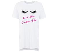 Lashes Make Everything Better Nightie 60 SECOND MAKEOVER White M