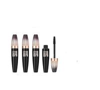 Lashes Mascara,4d Volume and Length Silk Fiber Mascaras,Long-Lasting No Smudge,Build Voluminous Eyelashes Mascara,Smudge Proof and Lengthen Eyelashes (Black, 4PCS)