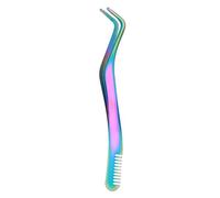 Lashes Tweezers - Metal Eye Lashes Curved Tweezers | Stainless Steel Eyelash Extension Tweezers, Eyelash Extension Tweezers with Comb, Eyelash Extension Tools, Lash Applicator Tool for Girls, Women