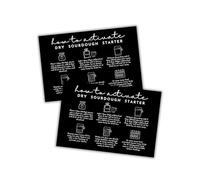 Lashicorn How To Activate Dry Sourdough Bread Starter Instruction Cards 30pk 4x6” for Bakers Fermentation Artisan DIY Tips and Tricks