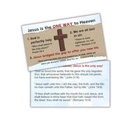 Lashicorn Jesus is the Only Way Tract Wallet Card 100pk 2x3.5” Handouts Salvation Guide Roman Road Christian Door Knocking John 3:16, John 14:16