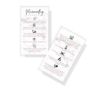 Lashicorn Microneedling Aftercare Cards | 50 Pack | Size 2x3.5” inches Business Card Size | Skin Rejuvenating Microneedling | AntiAging AntiWrinkle Microneedle | Marble Design