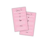 Lashicorn Spray Tan Pre and Post Care Instructions Cards | 50 Pack | Size 2x3.5 inches Business Card | Sunless Tan Pink Card Design