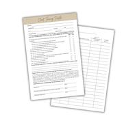Lashicorn Tanning Client Information Card for Clients | 100 pk 5.5 x 8.5” Profile Contact Record Information Sheet for Tan Salons Spas Intake Tan Session Intake Skin Type Release