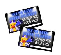 Lashicorn You’ve Been Cheer Ducked Cards Tags Wishing You Luck | 50 pk 2 x 3.5” Squad Game Blue for Competition Put on Cars Pins Gift Team Activity