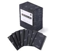 Lashing Dental Bibs Disposable Pack of 125, Lash Pillow Cover of Lash Supplies, Blue 3-Ply Paper Poly Waterproof Towels, 13” x 18”, Black Eyelash Printed
