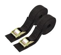 Lashing Strap 8 FT Tie Down Straps Cargo Kayak Strap Thickened Sturdy Cam Lock Buckle 2 Pack,2.4m x25mm(Black)