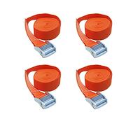 Lashing Straps Ratchet strap Heavy Duty Lashing Straps with Quick Release 8m Tensioning Belts Buckle Straps Ratchet Tie-Down Straps For Motorcycle,Cargo,Pack of 4,Width: 25mm