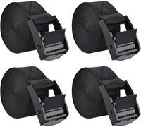 Lashing Straps with Cam Buckles (Black, 0.98'' x 4')