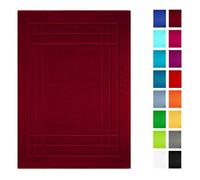 Lashuma Linz Bathroom Rug Red Ruby Bath Mat 50 x 70 cm Cotton