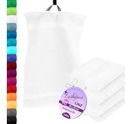 Lashuma® Towel Series - Available in 16 Colours and 6 SizesFace Cloth/Guest Towel/Hand Towel, Bath Towel, Shower Towel/Sauna Towel, 100% Cotton, White, 4er 30x50 cm