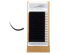 LASHVIEW 0.20 Thickness Silk Fake Eyelash D Curl 12mm Extensions Thick Lashes Natural Individual Semi-Permanent Eyelashes Application for Professional Salon Use