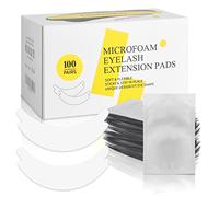 LASHVIEW 100 Pairs Eye Pads,Under Eye Pads for Eyelash Extension,Microfoam Eye Pads,Natural NO Hydrogel,Lash Extension Lint Free,Fit Most Eye Shape, Stick Well,Hypoallergenic,Waterproof