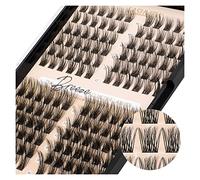LASHVIEW 144 Pieces Cluster Lashes, DIY Cluster Eyelash Extensions, Mega Volume, Reusable, Individual Lashes, Clusters, Super-Thin Band and Soft (Volume, C-10-16 Mix)