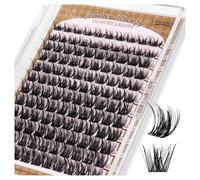 LASHVIEW Cluster Lashes 120Pcs D Curl Lash Clusters Natural Fluffy and Wispy Lashes Individual Cluster Super Thin Band Individual Eyelashes Soft and Comfortable for All Day (S07)