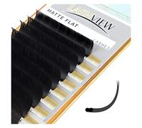LASHVIEW Eyelash Extensions,ellipse eyelash extensions,0.15mm M Curl 14mm Flat Eyelash Extension,Matte Individual Eyelashes,Salon Use