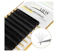 LASHVIEW Eyelash Extensions Volume Fan for Professional Salon Use 0.05mm Soft D Curl Length 8-15mm mixed Semi-Permanent Individual Silk Lashes
