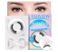 LASHVIEW Magnetic Eyelashes, Magnetic Eyelashes with Pliers, Natural Look, 3D Magnetic Eyelashes, 1 Pair of Eyelashes, Magnetic Eyelashes, No Glue, Easy to Wear and Remove (C02)