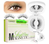 LASHVIEW Magnetic Eyelashes, Natural Look, 1 Pair of Magnetic Eyelashes with Applicator, No Glue Required, Magnetic Eyelashes, Magnetic Lashes Set, Easy to Wear and Remove (L01)