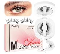 LASHVIEW Magnetic Eyelashes Natural Look,2 Pair Reusable Magnetic Eyelashes with Applicator, No Glue Needed Magnetic Eyelashes Magnetic Lashes Kit,Easy to Wear and Remove(A03)