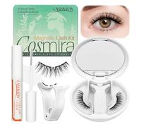 LASHVIEW Upgrade Soft Magnetic Eyelashes with Applicator, Reusable Soft Magnetic Lashes Natural Look, No Glue Needed,Comfort& Convenient Portable All-in-One Box (L24)