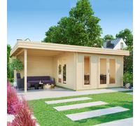 Lasita Maja Anders-Log Cabin, Wooden Garden Room, Timber Summerhouse, Home Office - L688 X W414.8 X H233.7 Cm