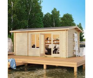 Lasita Maja Lasita Aviemore Two Room Log Cabin - 5M X 3M - 70mm Wall Logs Premium Summer House
