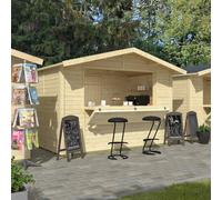 Lasita Maja Lasita Osland Market Stall 1 - 3.0M X 2.0M - 18mm Wall Logs