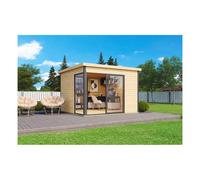 Lasita Maja Ltd Domeo 1 + Domeo 1 Al pack ISO-Log Cabin - L319.6xW319.6xH239.4 cm in Brown Lasita Maja Ltd Brown