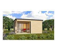 Lasita Maja Ltd Domeo 6 v2 AL. pakk-Log Cabin - L519.6xW519.6xH250.8 cm in Brown Lasita Maja Ltd Brown