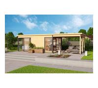 Lasita Maja Ltd Optional Extra - Domeo 3/4 extension for Log Cabin - H239.4 cm in Brown Lasita Maja Ltd Brown