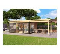 Lasita Maja Ltd Optional Extra - Domeo 5 extension for Log Cabin - H239.4 cm in Brown Lasita Maja Ltd Brown