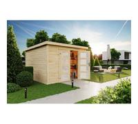 Lasita Maja Ltd Zambezi 7-Log Cabin, Garden Room, Home Office - L320xW324.8xH210.9 cm in Light Tan Lasita Maja Ltd Light Tan