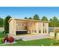 Lasita Maja Torquay 44-Log Cabin, Wooden Garden Room, Timber Summerhouse, Home Office - L615 X W434.8 X H245.1 Cm