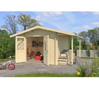 Lasita Maja Tulsa-Log Cabin, Wooden Garden Room, Timber Summerhouse, Home Office - L428.8 X W352 X H245.1 Cm