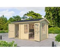 Lasita Maja Wrexham 1-Log Cabin, Wooden Garden Room, Timber Summerhouse, Home Office - L430 X W288.1 X H250.8 Cm