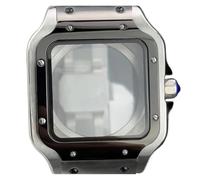 Lasitech 1pc 38mm Square Watch Case Stainless Steel NH35 Parts For SK San Mod Fit NH35/36/38 Movement(Half Gunmetal set)