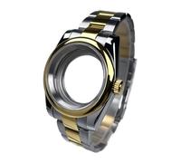 Lasitech 1PC 39mm DJ NH35 Case R Bezel Yellow Gold 2 Tone Sapphire Glass SK Mod Parts Fit NH35/36 Movement Steel Watch(R WMTO,Glock Clasp)