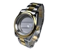 Lasitech 1PC 39mm DJ NH35 Case R Bezel Yellow Gold 2 Tone Sapphire Glass SK Mod Parts Fit NH35/36 Movement Steel Watch(R MTO,OYS Clasp)