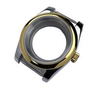 Lasitech 1PC 39mm DJ NH35 Case R Bezel Yellow Gold 2 Tone Sapphire Glass SK Mod Parts Fit NH35/36 Movement Steel Watch(Case WMT,OYS Clasp)