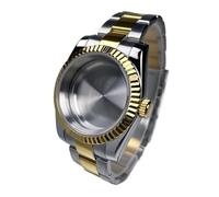 Lasitech 1PC 39mm NH35 Case Fluted Bezel DJ2T Yellow Gold Sapphire Glass Skx Mod Parts Fit NH35/36/38 Movement Steel Watch(Fluted WMSO,OYS Clasp)
