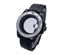 Lasitech 1PC 40mm NH35 Watch Case All Black Sub Style Rubber Strap Sapphire Crystal Stainless Steel Nh34 Nh36 Nh35 Nh38 Movement(Set 16,No Cyclops)