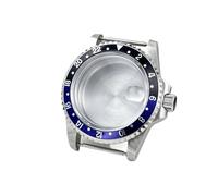 Lasitech 1PC NH35 39.5mm Vintage Case Dome Acrylic Cyclops 120 Click Bezel GMT/SUB Aluminum For NH34/NH35/NH36 Movement Watch Parts(Mint)