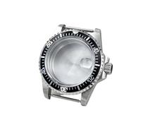 Lasitech 1PC NH35 39.5mm Vintage Case Dome Acrylic Cyclops 120 Click Bezel GMT/SUB Aluminum for NH34/NH35/NH36 Movement Watch Parts(White)